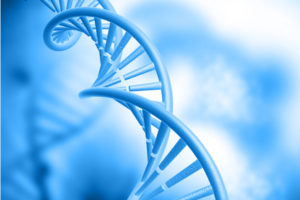 DNA structure on blue background