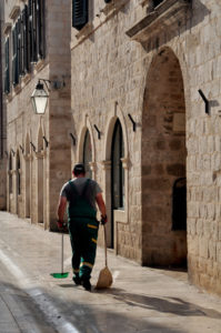 Straenreiniger in Dubrovnik